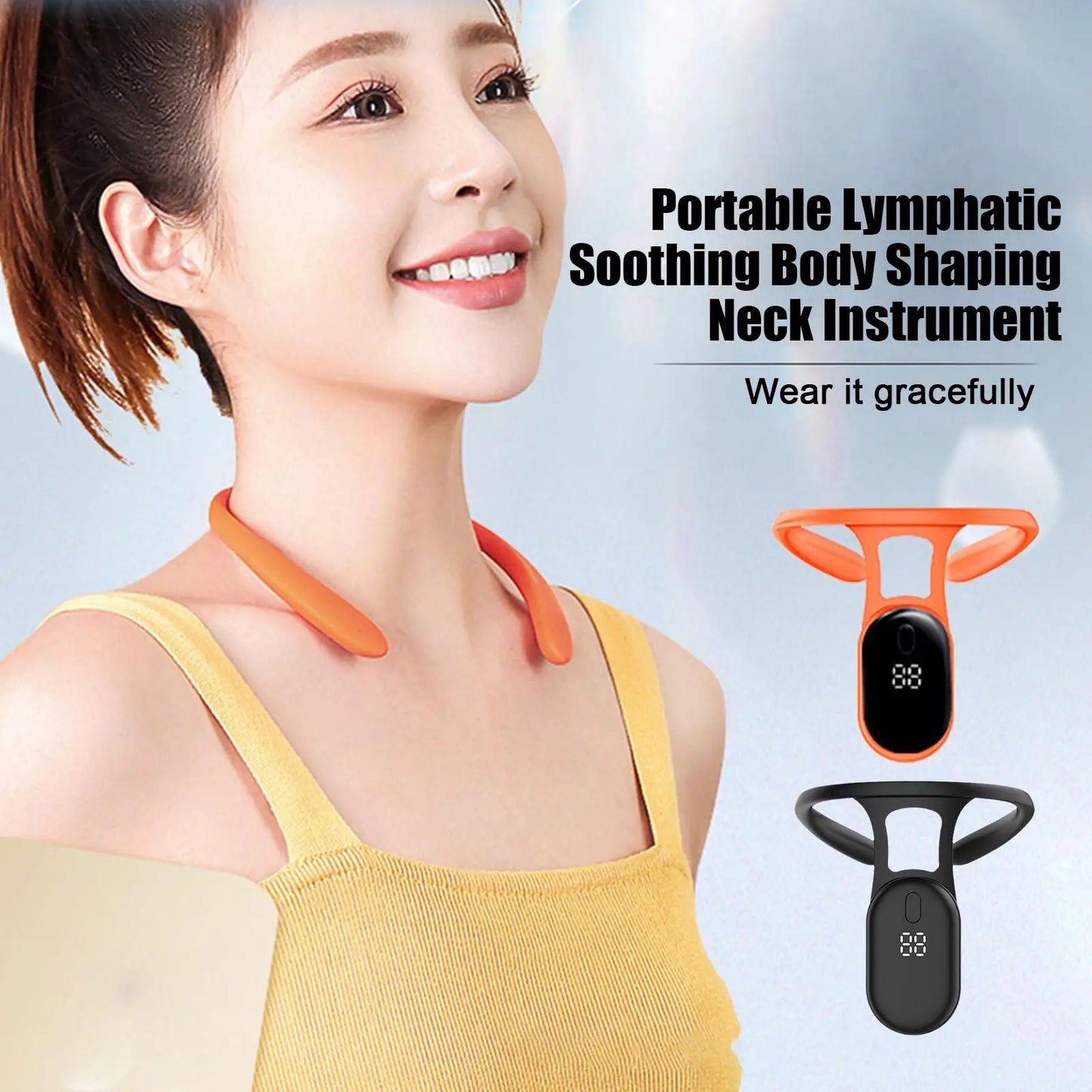 Portable Mericle Ultrasonic Lymphatic Soothing Body Slimory Ultrasonic Lymphatic Soothing Neck Massager Instrument Neck Care