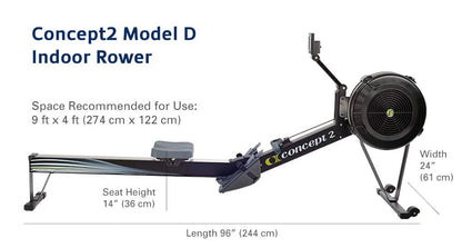 Model D Indoor Rower with PM5, Black