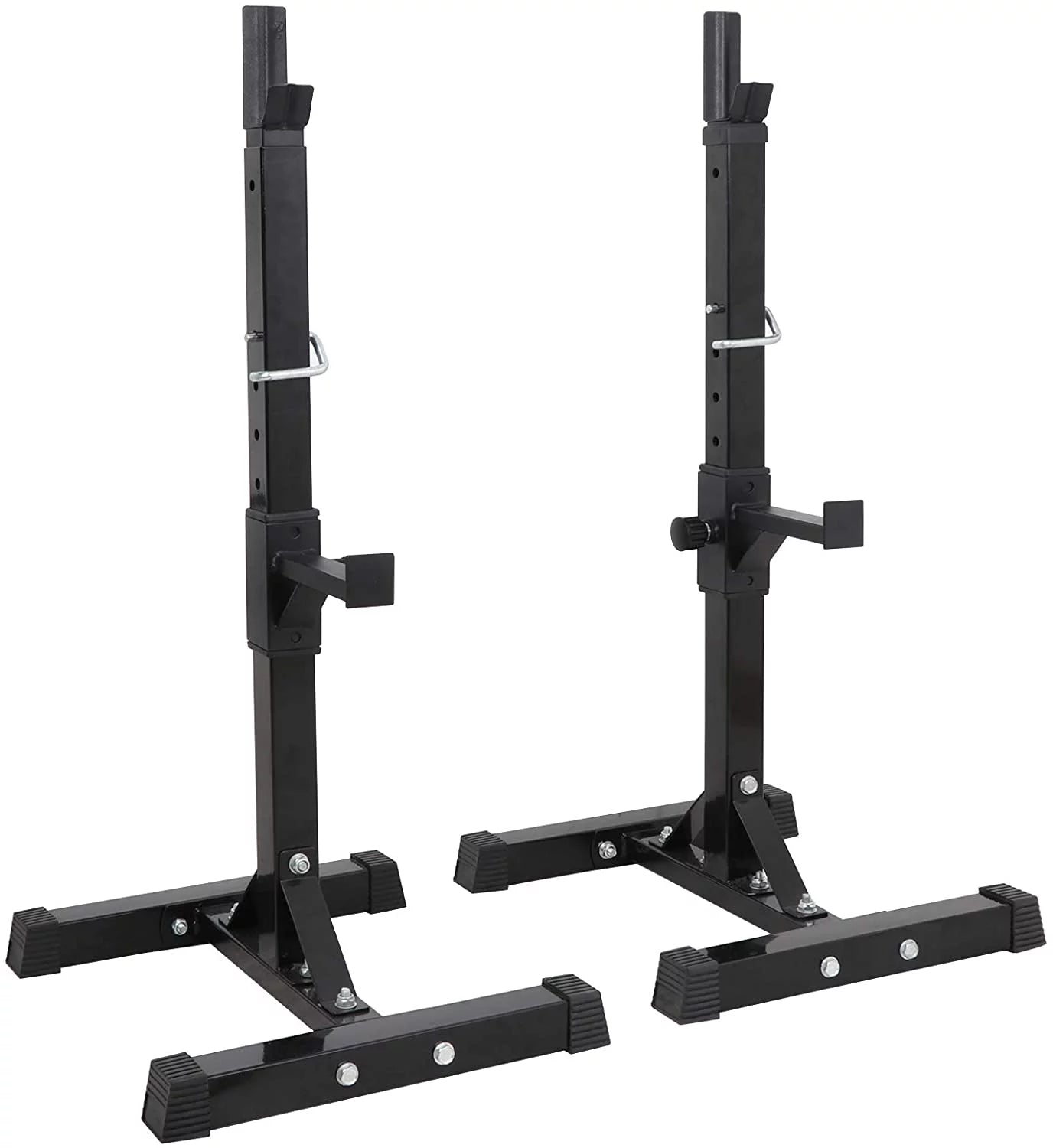 ZENY Pair of Adjustable Barbell Rack Stand Squat Bench Press Home GYM Weightlifting Fitness Exercise