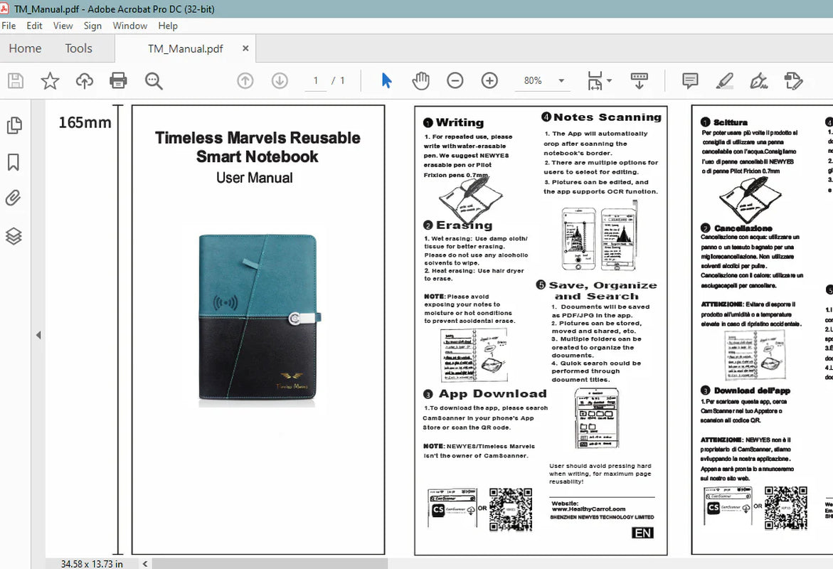 Timeless Marvels Reusable Erasable Notebook with Power Bank, USB, Cloud Storage & Wireless Phone Charging