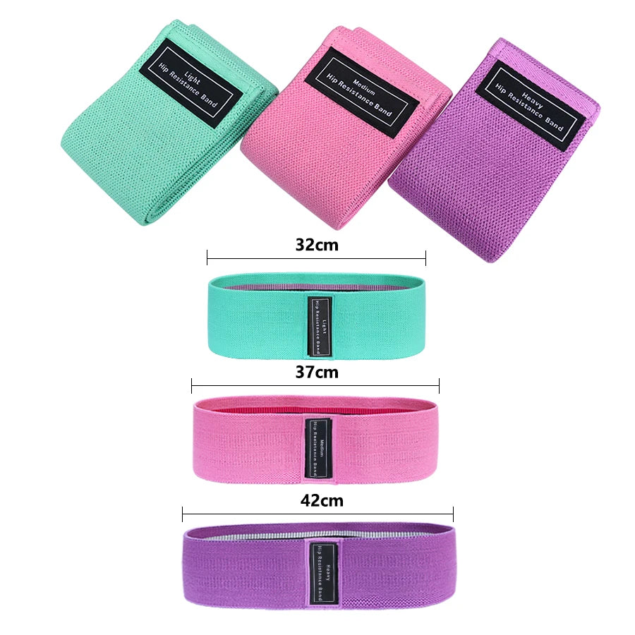 Fabric Resistance Hip Booty Bands Non-Slip Band Glute Workout Trainer Thick Bands Stretch Fitness Strips Loops Yoga Equipment